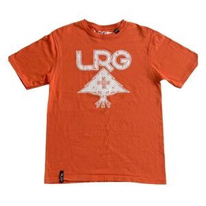 LRG Graphic Short Sleeve T Shirt Light Salmon Orange Size M